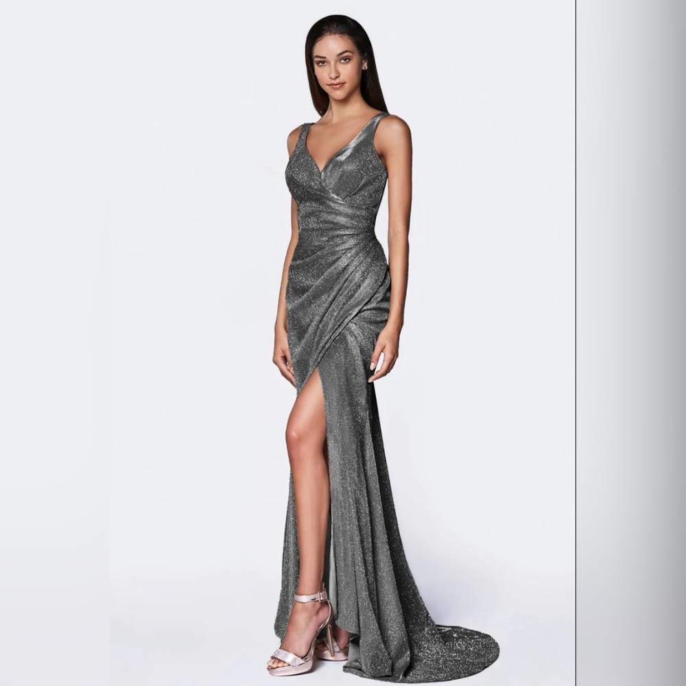 Cinderella Divine CF332 Black Sparkle Dress